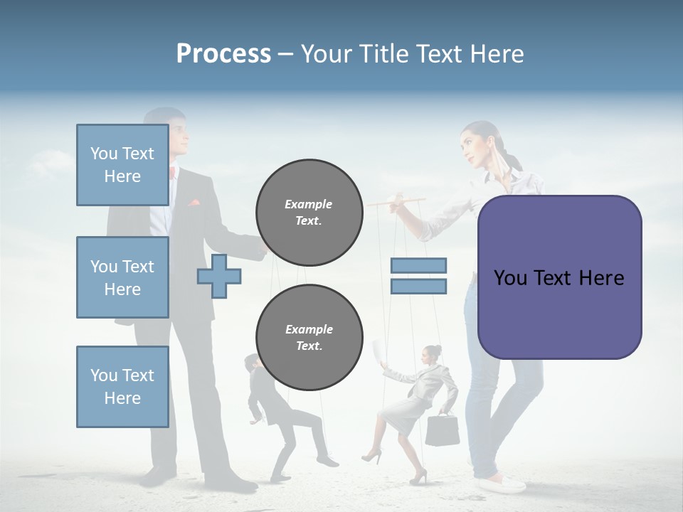 Woman Manipulated String PowerPoint Template