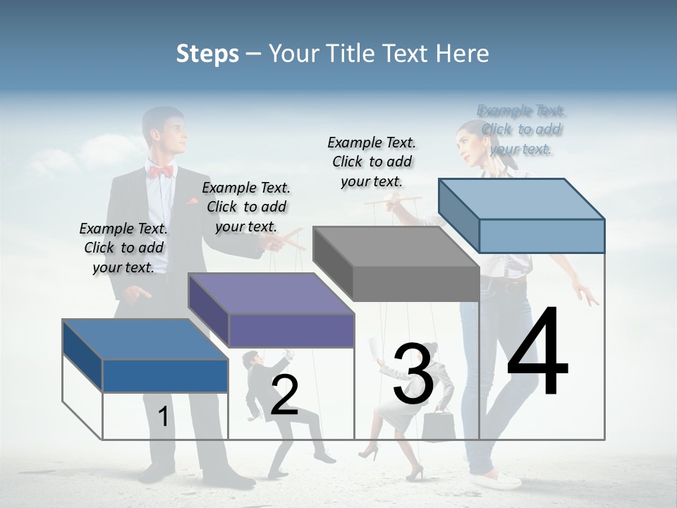 Woman Manipulated String PowerPoint Template