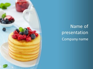 Colour Blue Strawberry PowerPoint Template