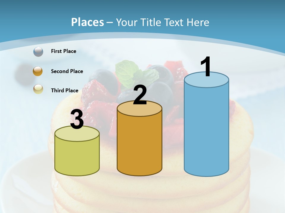 Colour Blue Strawberry PowerPoint Template