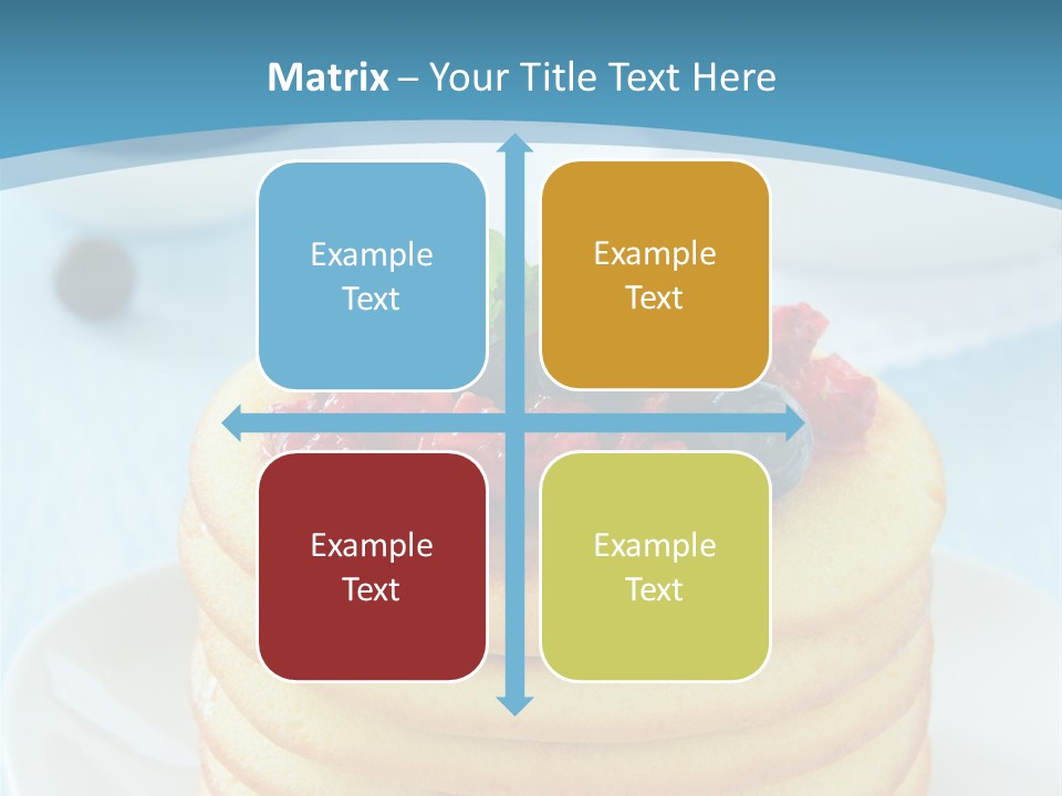 Colour Blue Strawberry PowerPoint Template