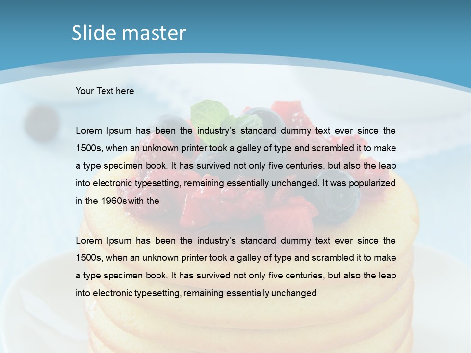 Colour Blue Strawberry PowerPoint Template