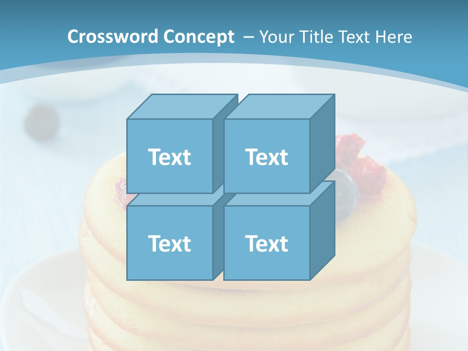 Colour Blue Strawberry PowerPoint Template