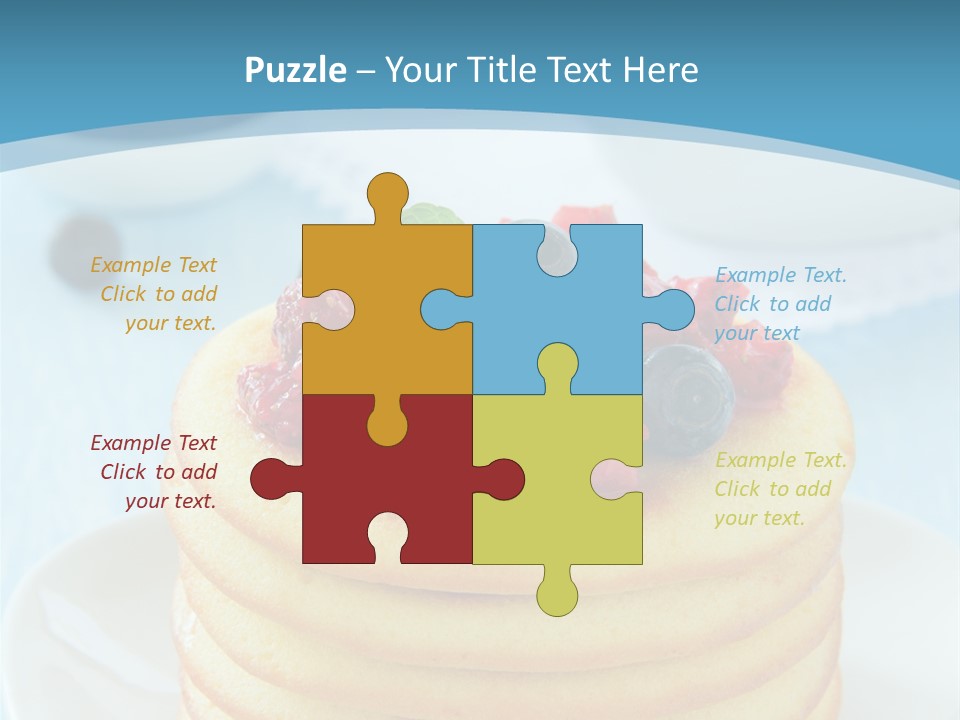 Colour Blue Strawberry PowerPoint Template