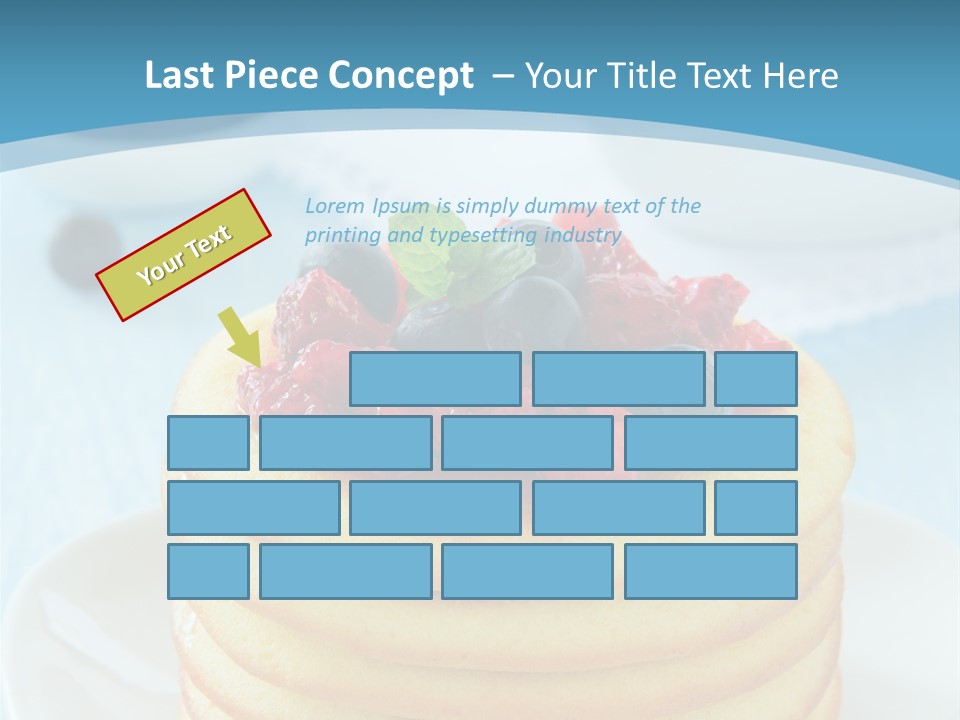 Colour Blue Strawberry PowerPoint Template