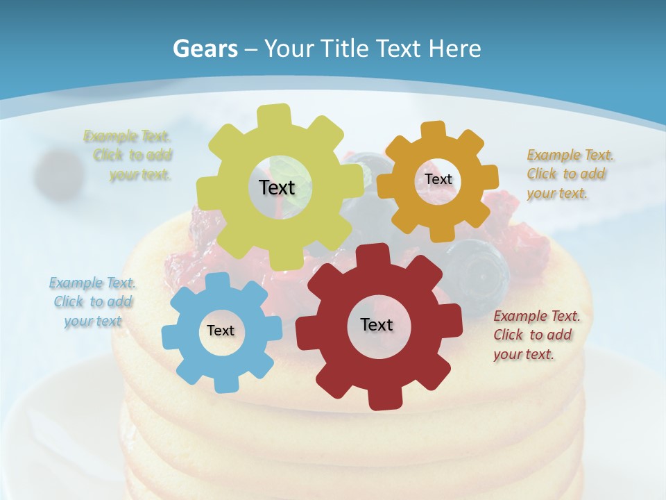 Colour Blue Strawberry PowerPoint Template