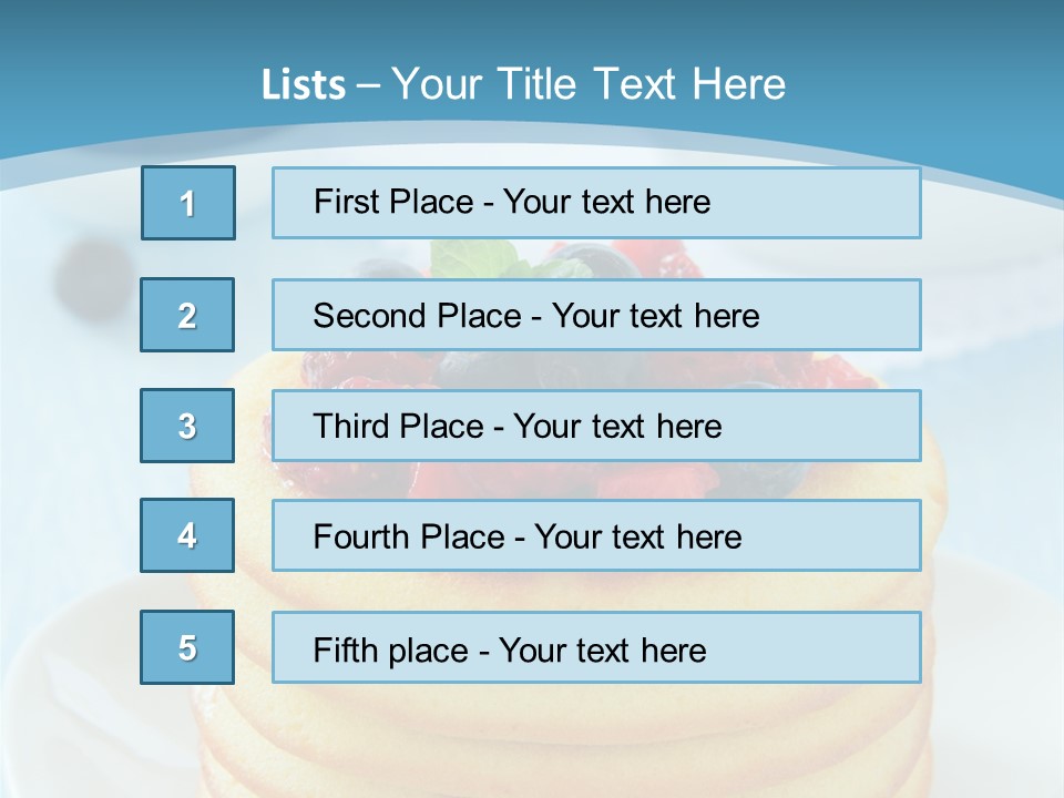 Colour Blue Strawberry PowerPoint Template