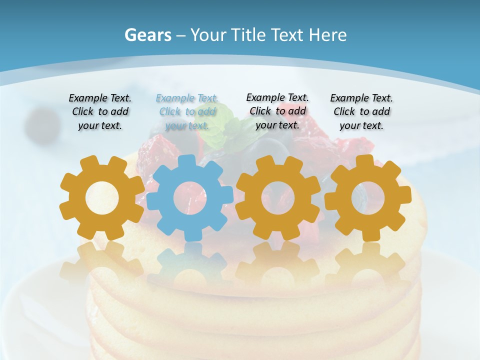 Colour Blue Strawberry PowerPoint Template