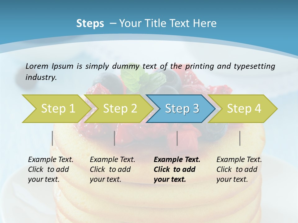 Colour Blue Strawberry PowerPoint Template