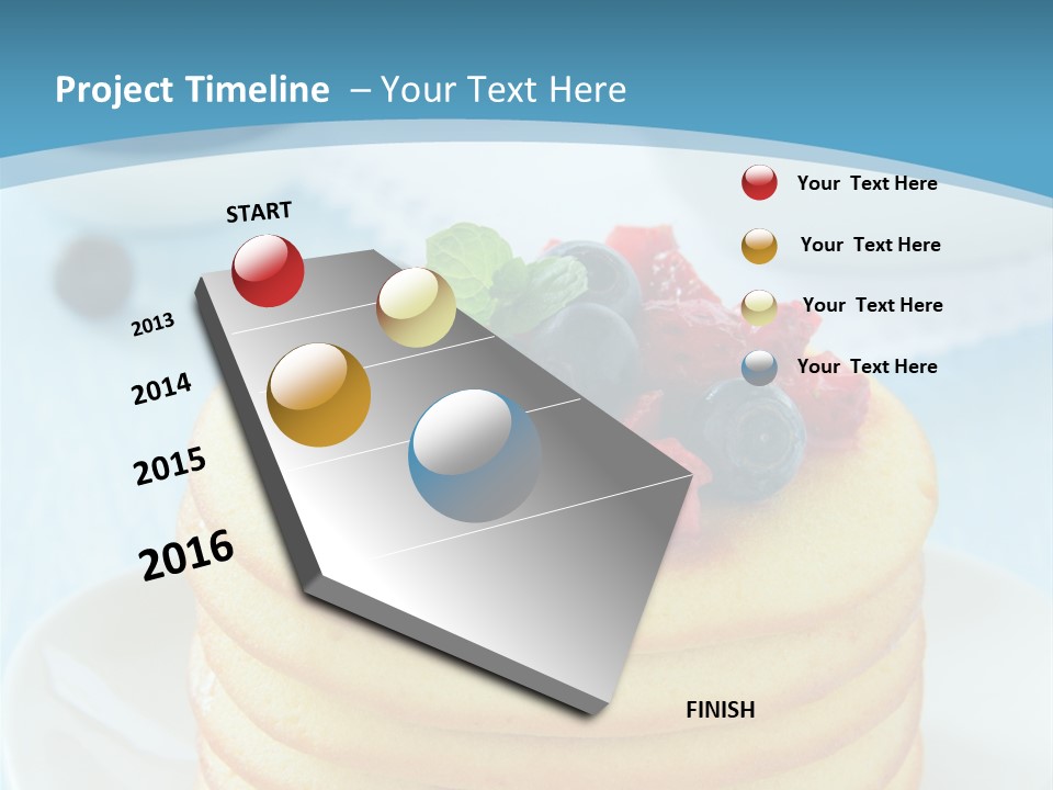 Colour Blue Strawberry PowerPoint Template