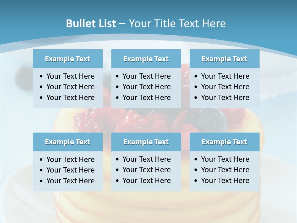 Colour Blue Strawberry PowerPoint Template