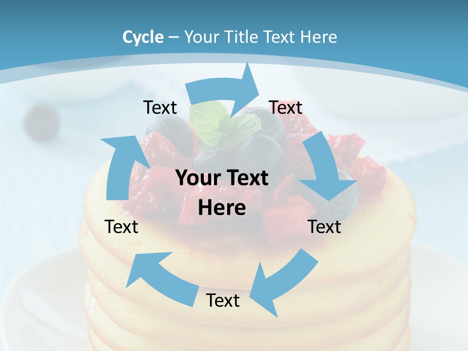 Colour Blue Strawberry PowerPoint Template