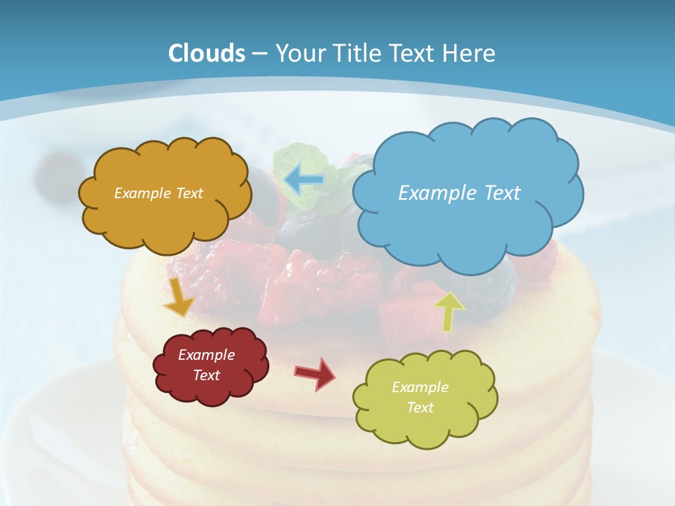 Colour Blue Strawberry PowerPoint Template