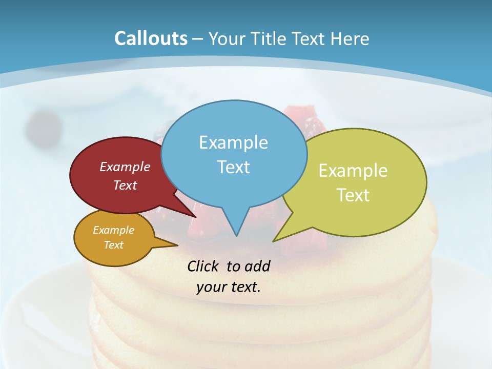 Colour Blue Strawberry PowerPoint Template