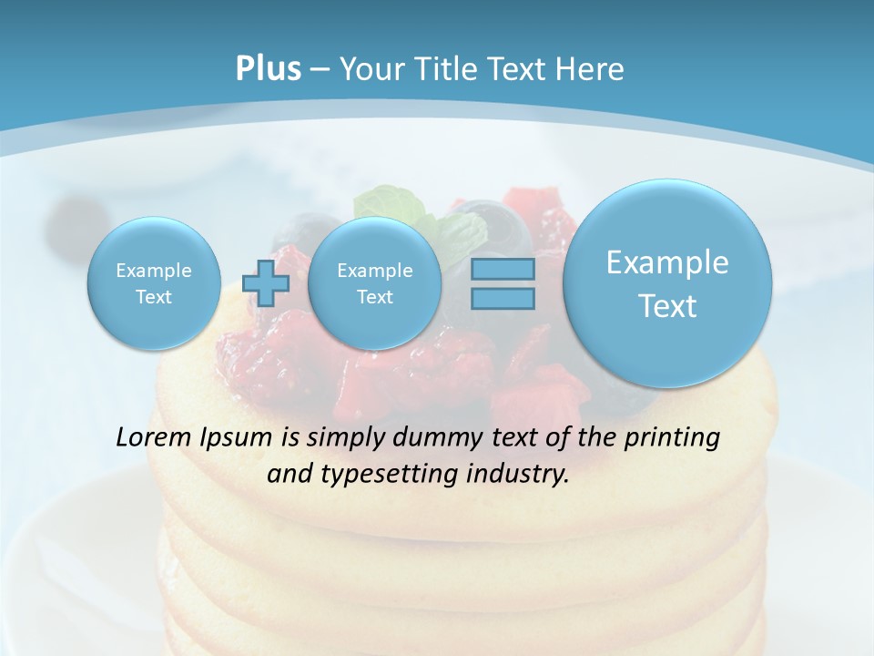Colour Blue Strawberry PowerPoint Template