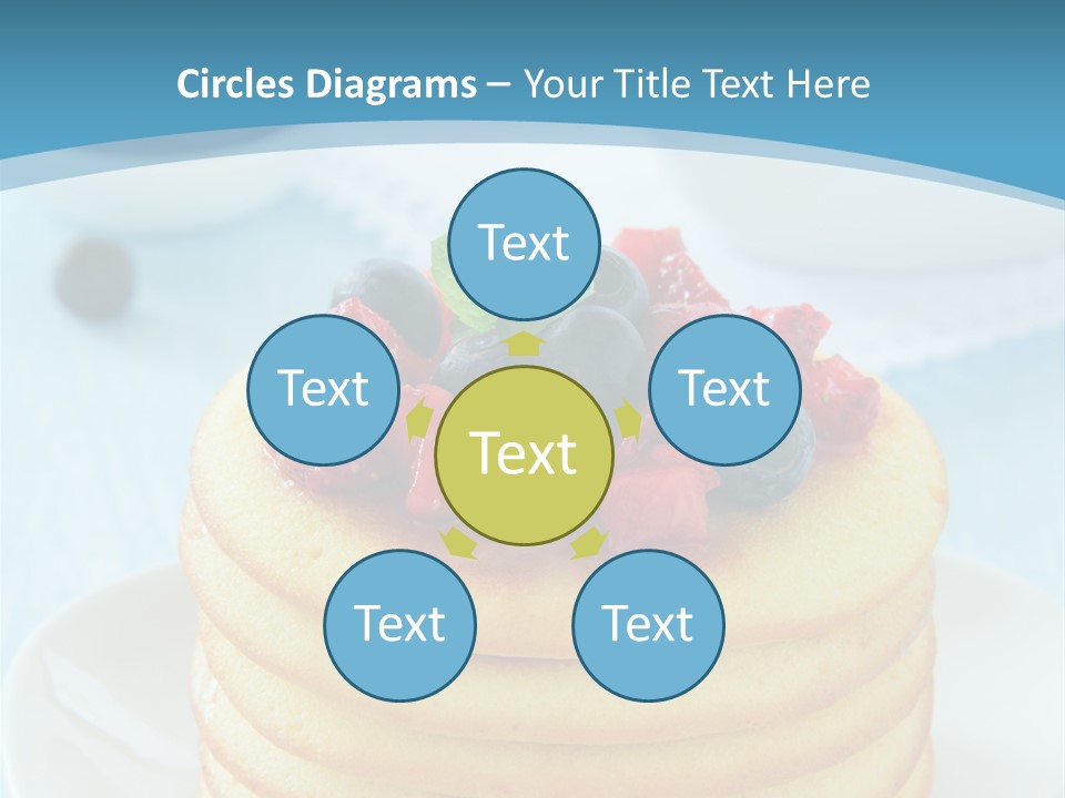 Colour Blue Strawberry PowerPoint Template