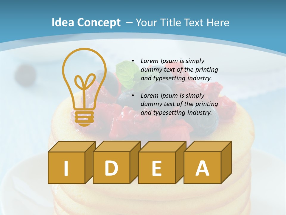 Colour Blue Strawberry PowerPoint Template