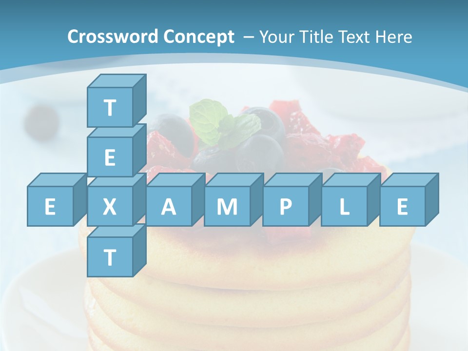 Colour Blue Strawberry PowerPoint Template