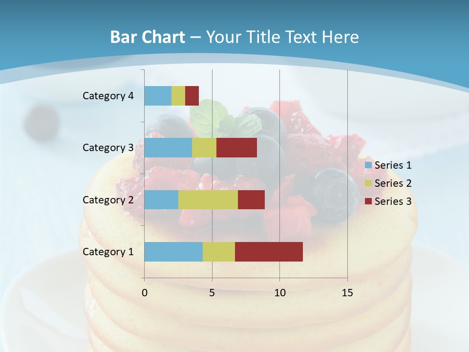 Colour Blue Strawberry PowerPoint Template