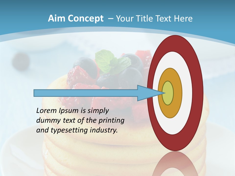 Colour Blue Strawberry PowerPoint Template