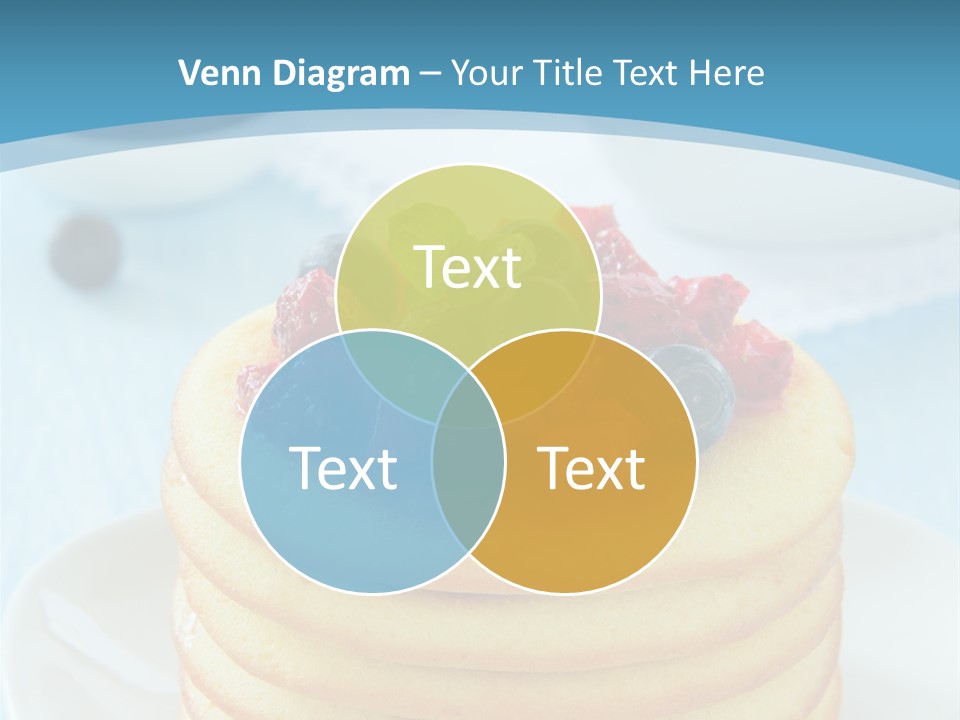 Colour Blue Strawberry PowerPoint Template