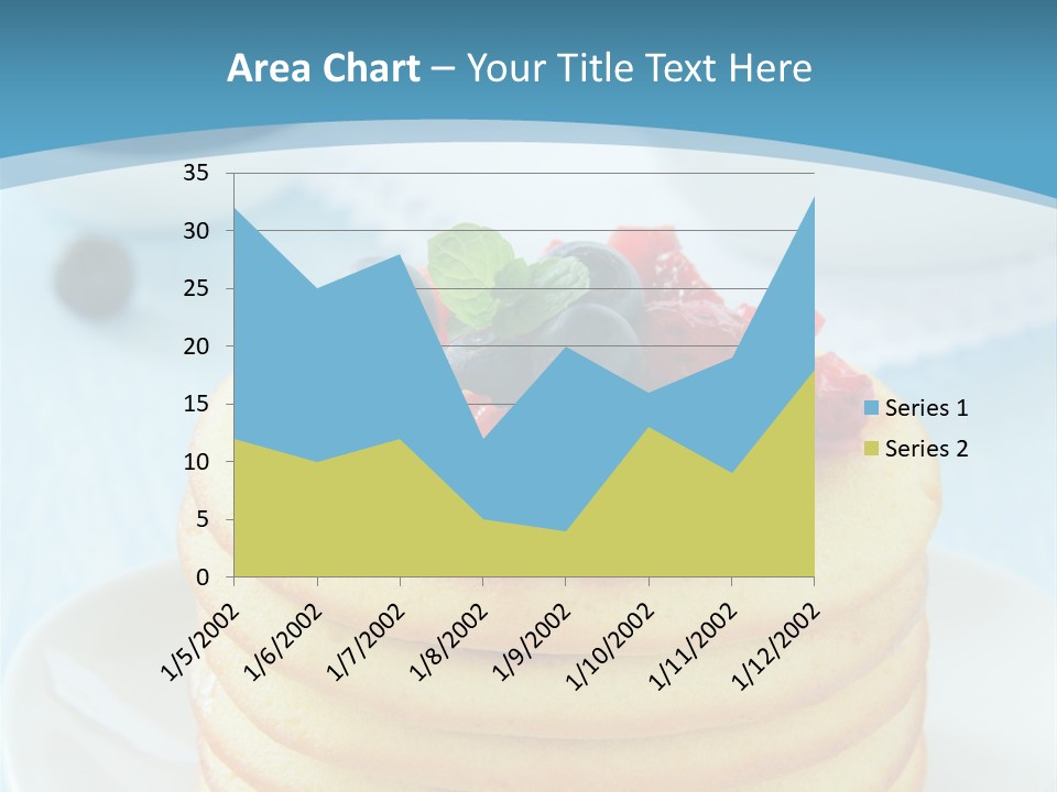 Colour Blue Strawberry PowerPoint Template