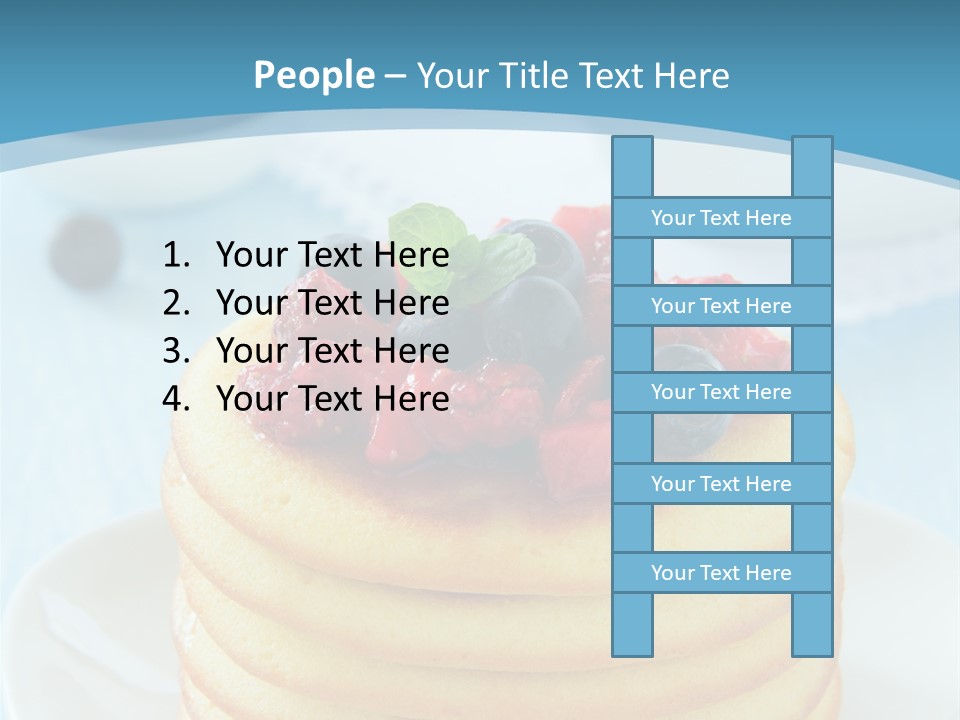 Colour Blue Strawberry PowerPoint Template