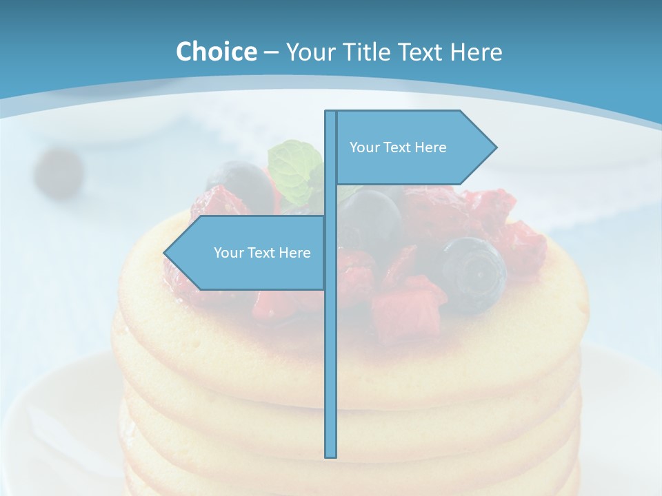 Colour Blue Strawberry PowerPoint Template