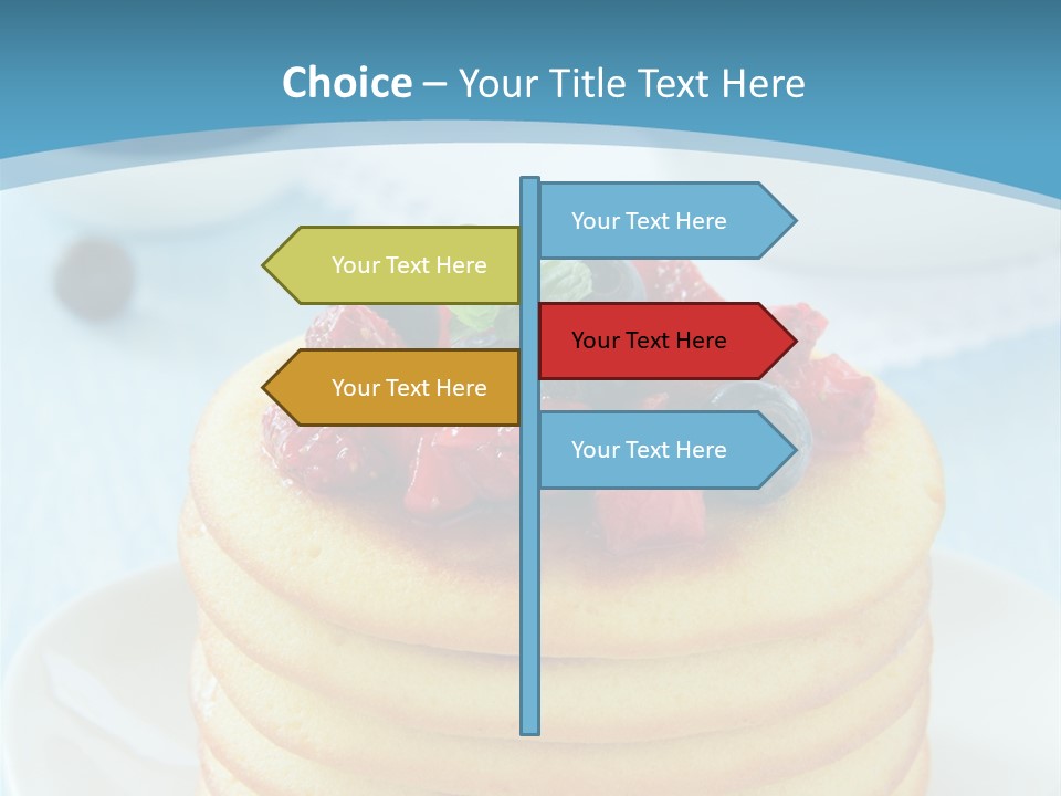 Colour Blue Strawberry PowerPoint Template