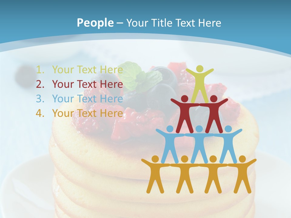 Colour Blue Strawberry PowerPoint Template