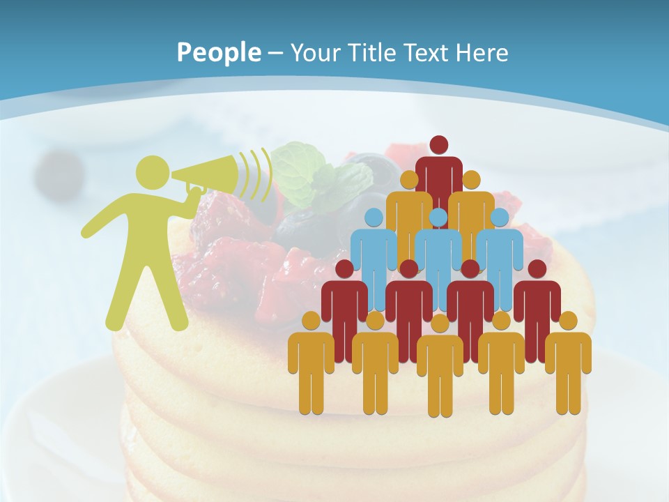 Colour Blue Strawberry PowerPoint Template