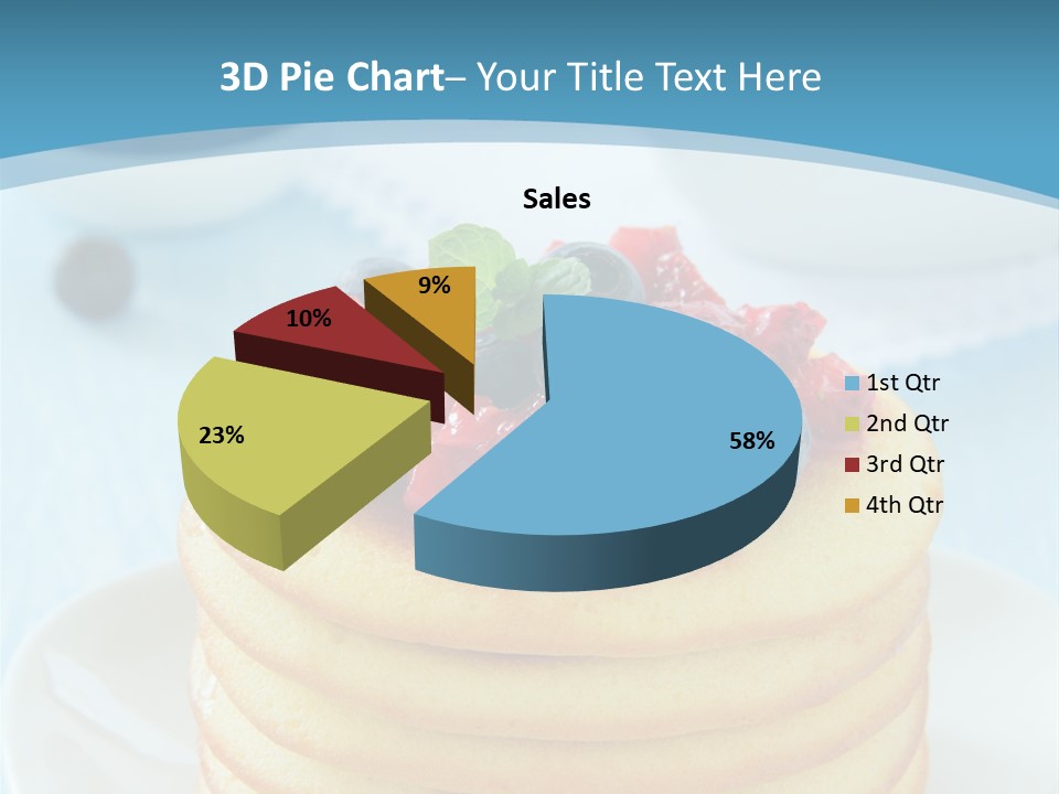 Colour Blue Strawberry PowerPoint Template