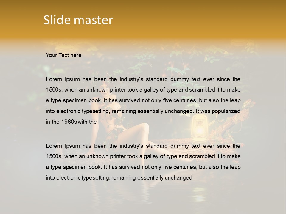 Laguna Wooden Clambering Plant PowerPoint Template