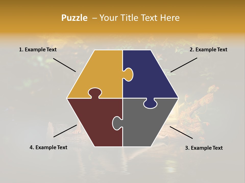 Laguna Wooden Clambering Plant PowerPoint Template