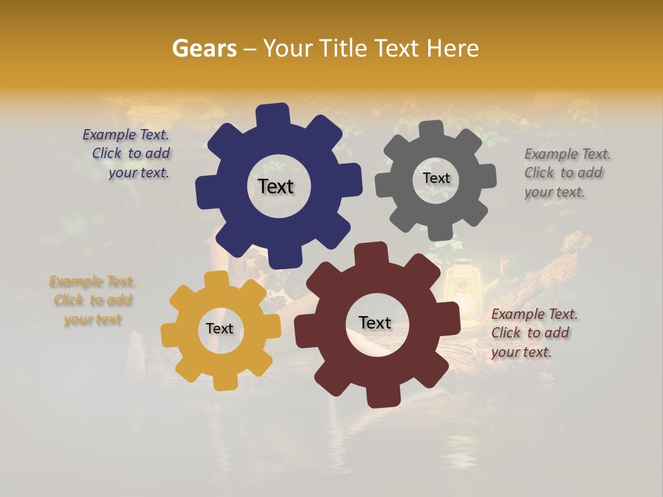 Laguna Wooden Clambering Plant PowerPoint Template