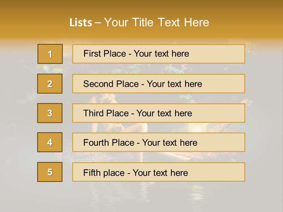 Laguna Wooden Clambering Plant PowerPoint Template