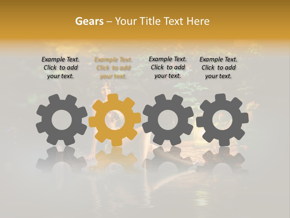 Laguna Wooden Clambering Plant PowerPoint Template