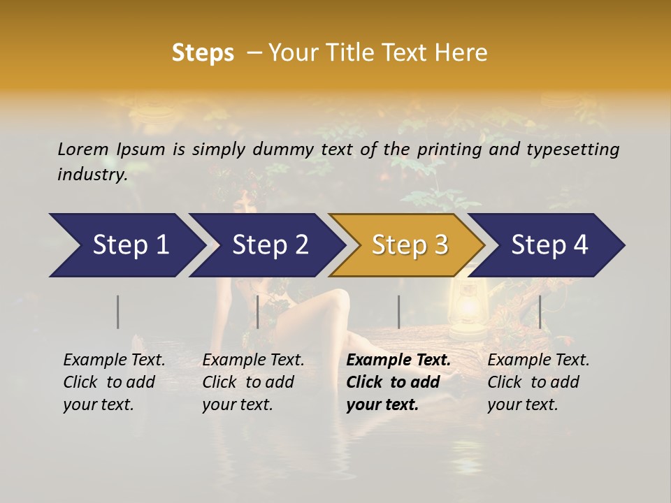 Laguna Wooden Clambering Plant PowerPoint Template