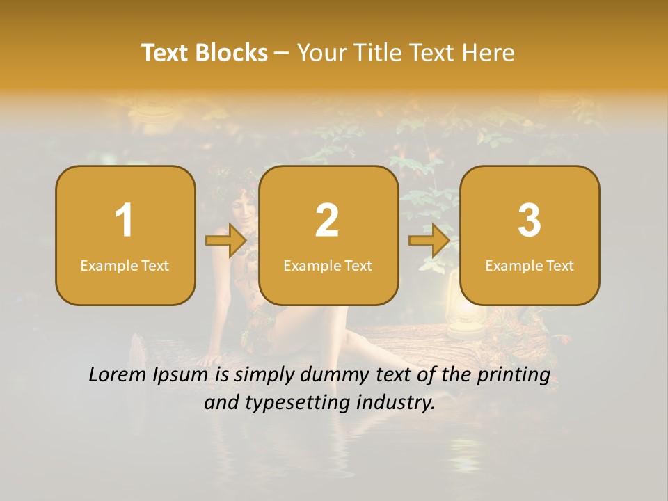 Laguna Wooden Clambering Plant PowerPoint Template