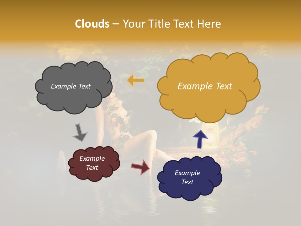 Laguna Wooden Clambering Plant PowerPoint Template