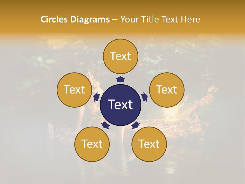 Laguna Wooden Clambering Plant PowerPoint Template