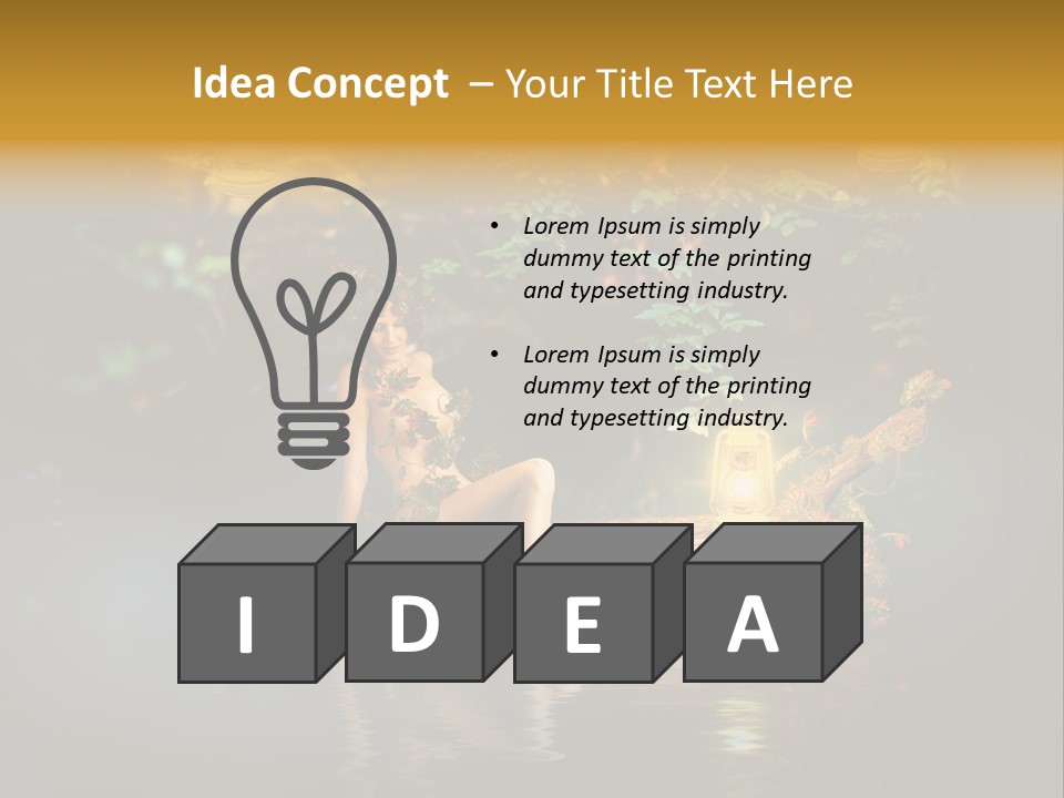 Laguna Wooden Clambering Plant PowerPoint Template