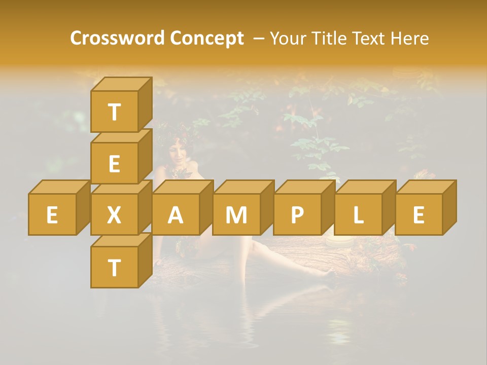 Laguna Wooden Clambering Plant PowerPoint Template