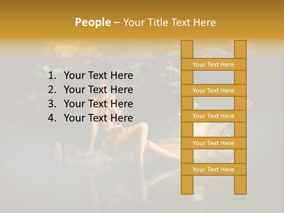 Laguna Wooden Clambering Plant PowerPoint Template