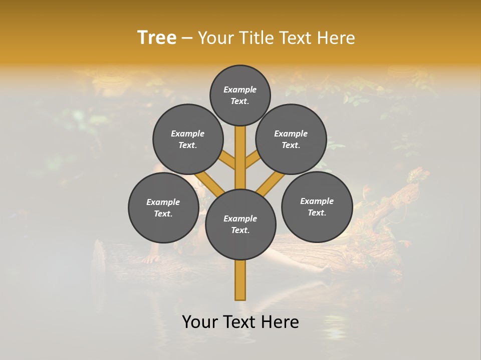 Laguna Wooden Clambering Plant PowerPoint Template
