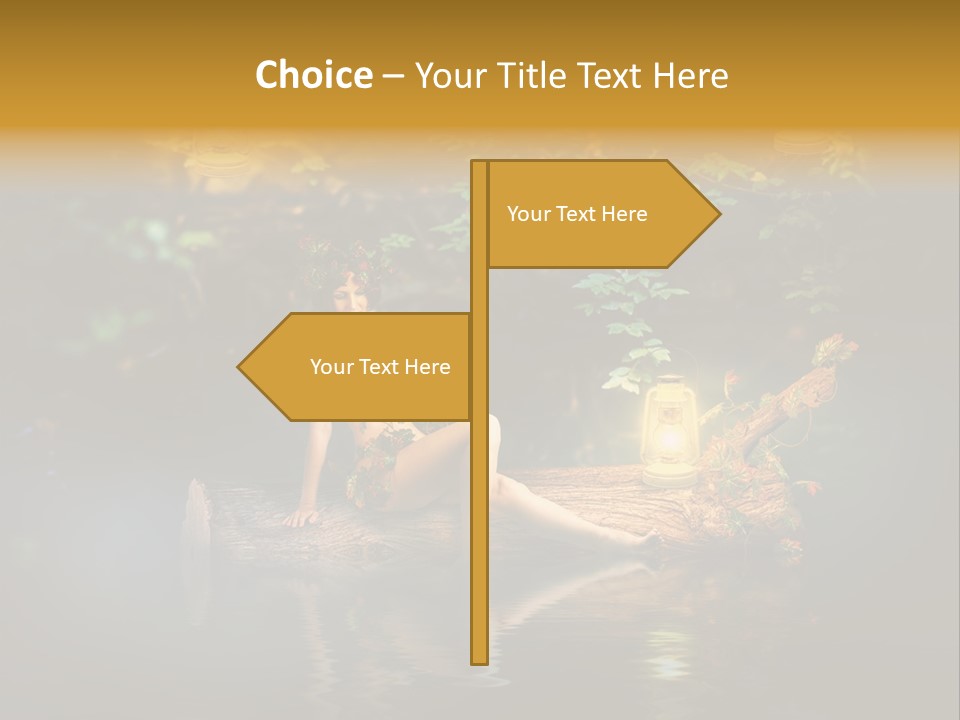 Laguna Wooden Clambering Plant PowerPoint Template