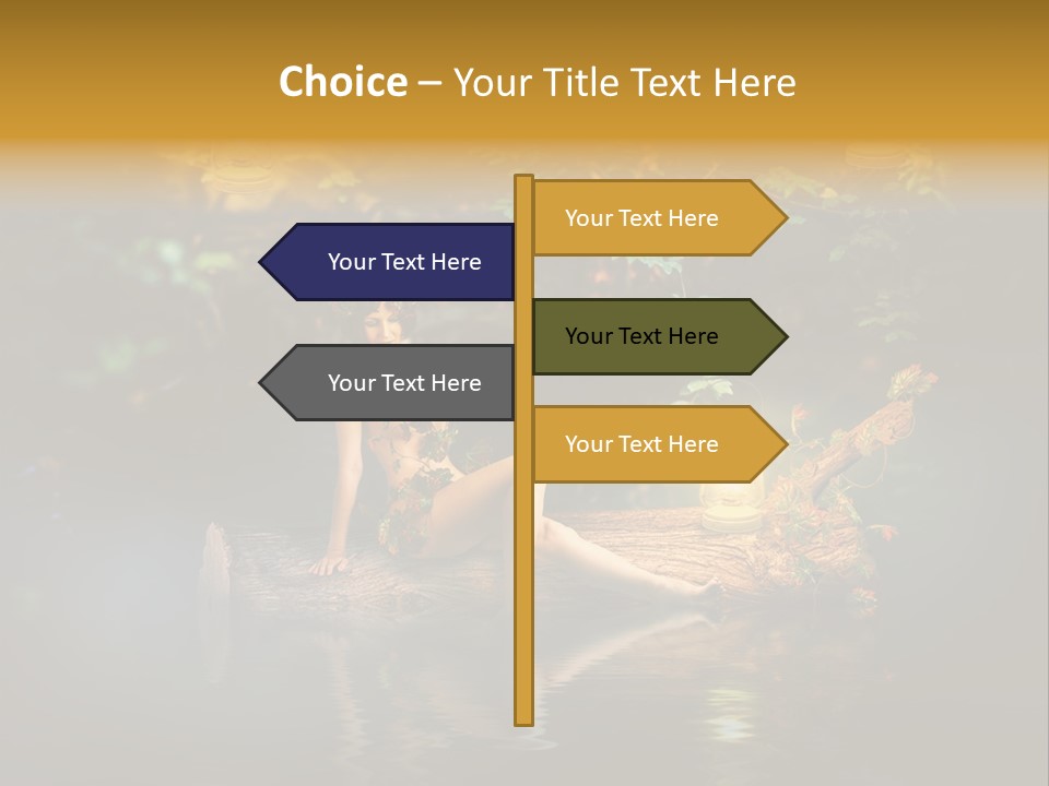 Laguna Wooden Clambering Plant PowerPoint Template