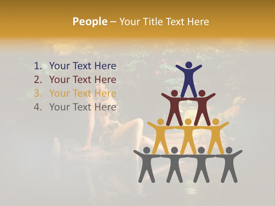 Laguna Wooden Clambering Plant PowerPoint Template