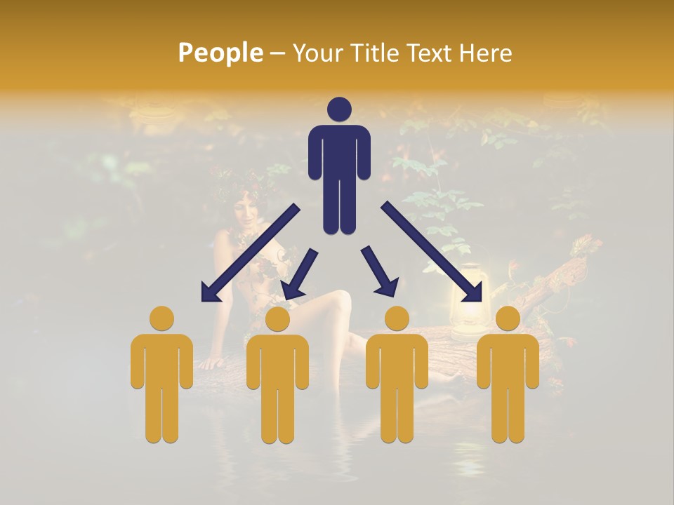 Laguna Wooden Clambering Plant PowerPoint Template