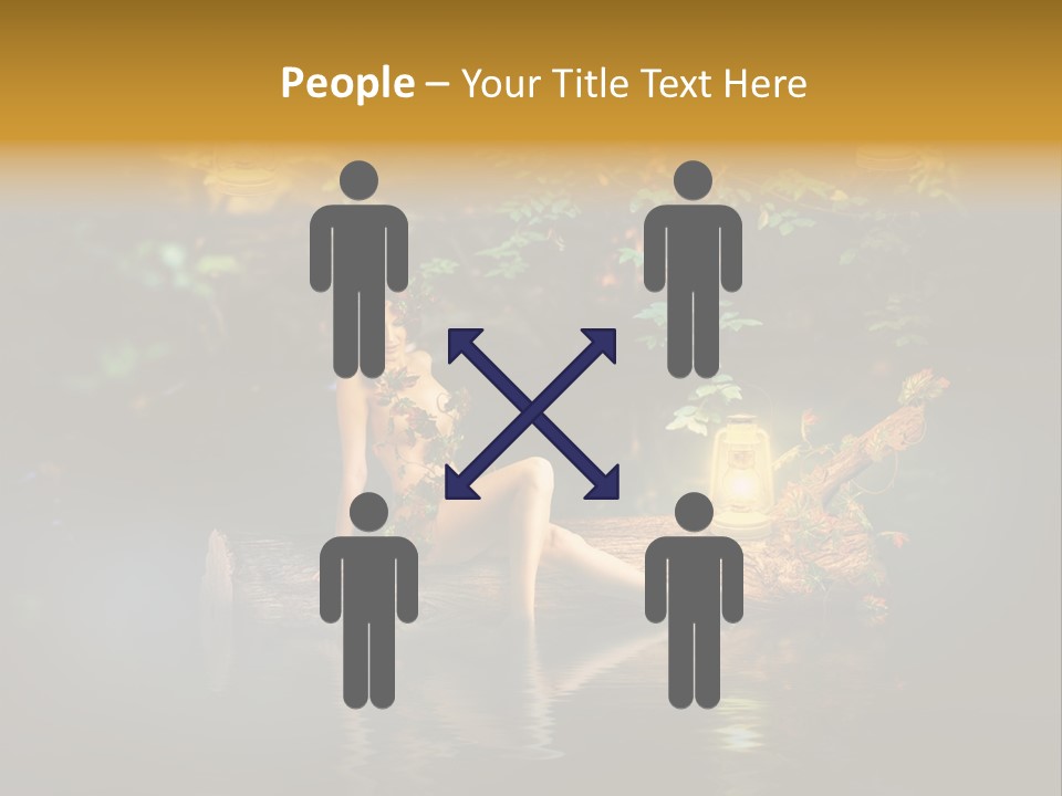 Laguna Wooden Clambering Plant PowerPoint Template